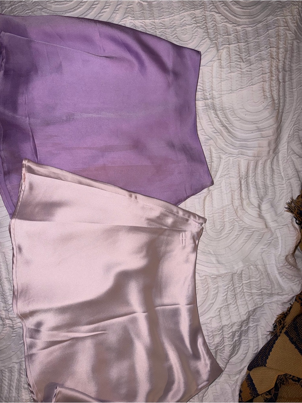 Forever 21 Satin Mini Skirt Duo — Lilac and Blush